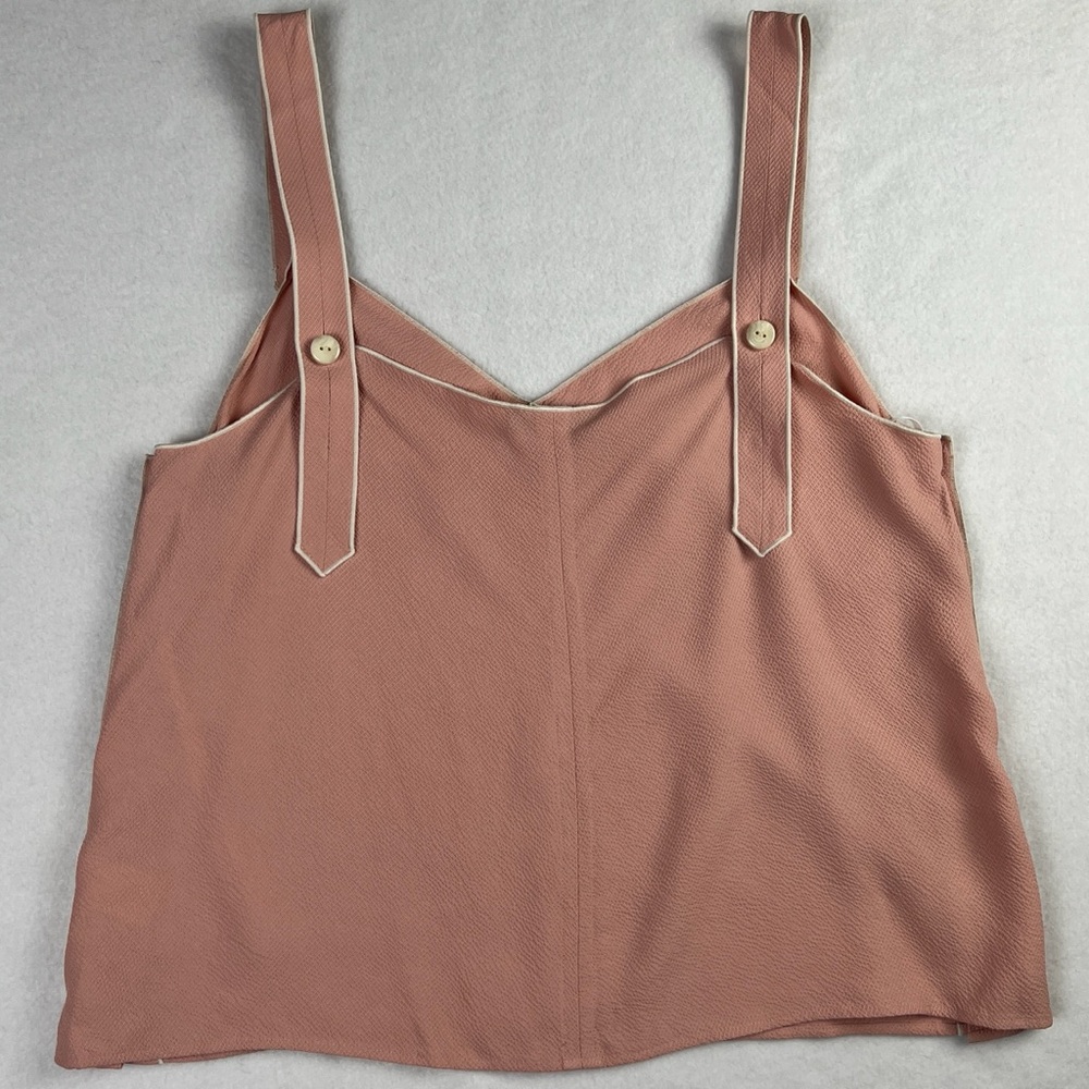Rag and Bone Women's Tia Tank Viscose Twill Top Peach Pink Medium - Picture 3 of 6